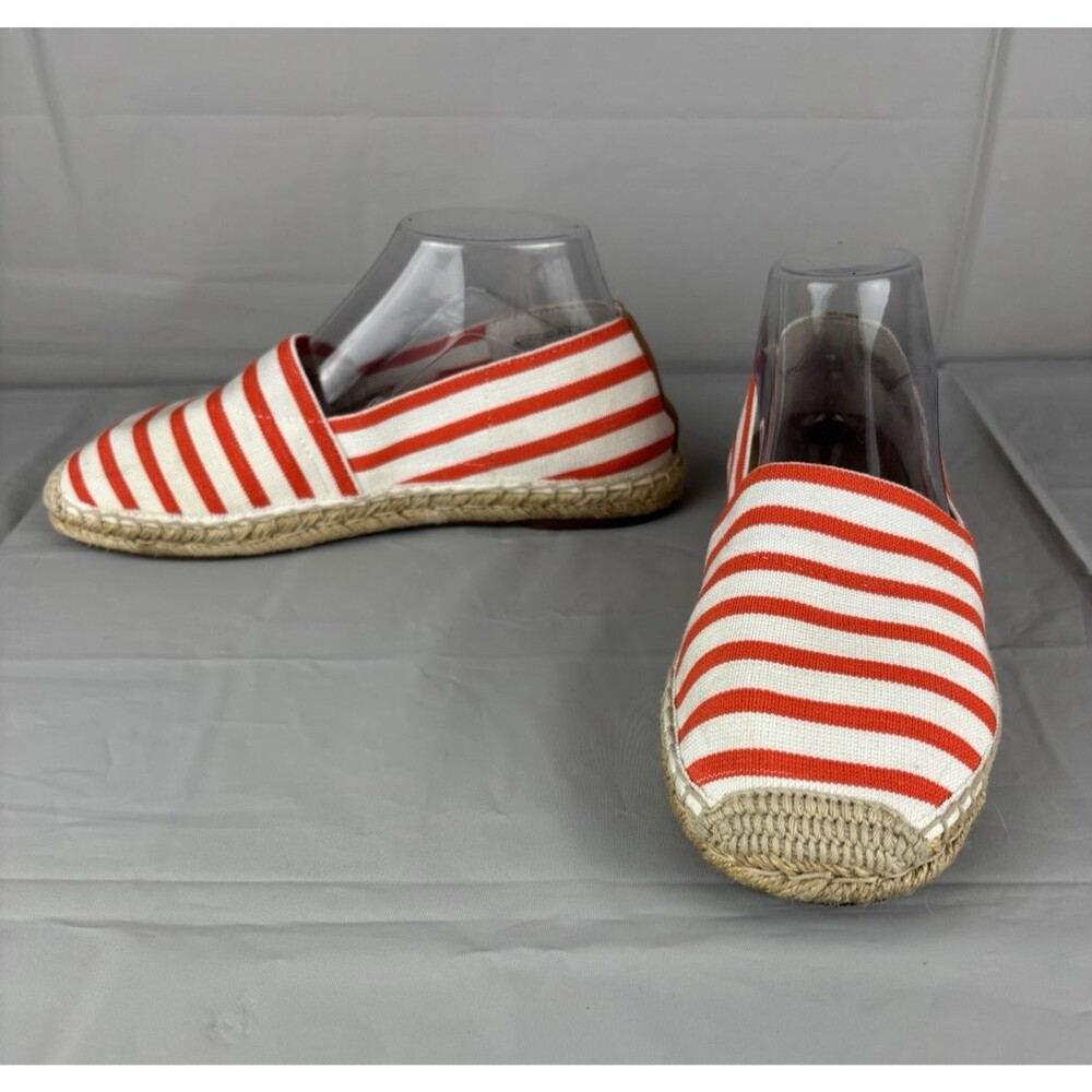 Vionic Valeri Espadrille Slip-On Shoes Women's  Size 8.5 Orange White Stripes